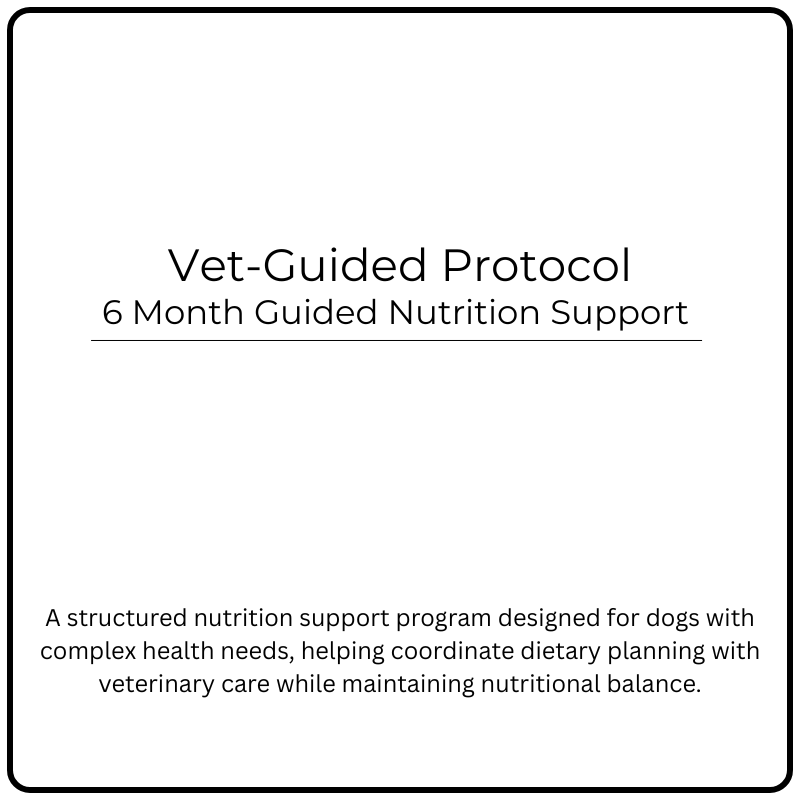 Vet guided protocol: 6 Month Nutrition Support