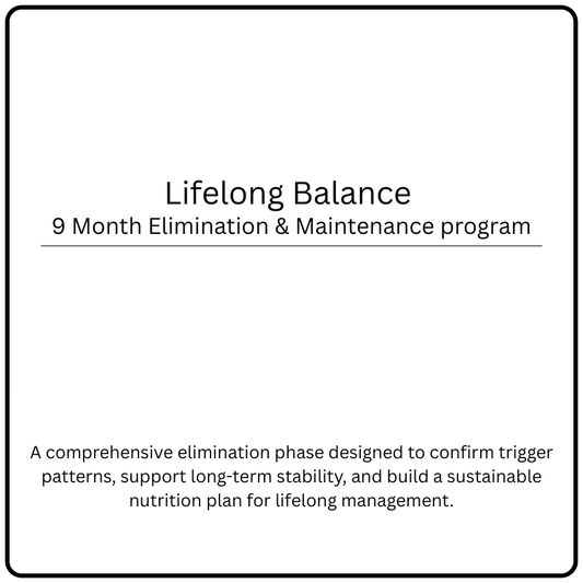 Lifelong Balance: 9 Month Elimination & Maintenance Program